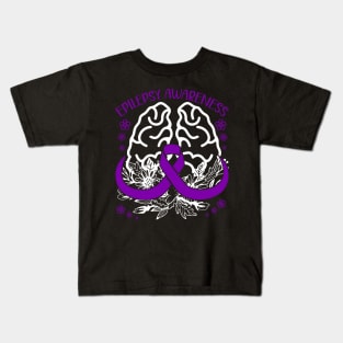 Epilepsy Awareness Epilepsy Awareness Ribbon Kids T-Shirt